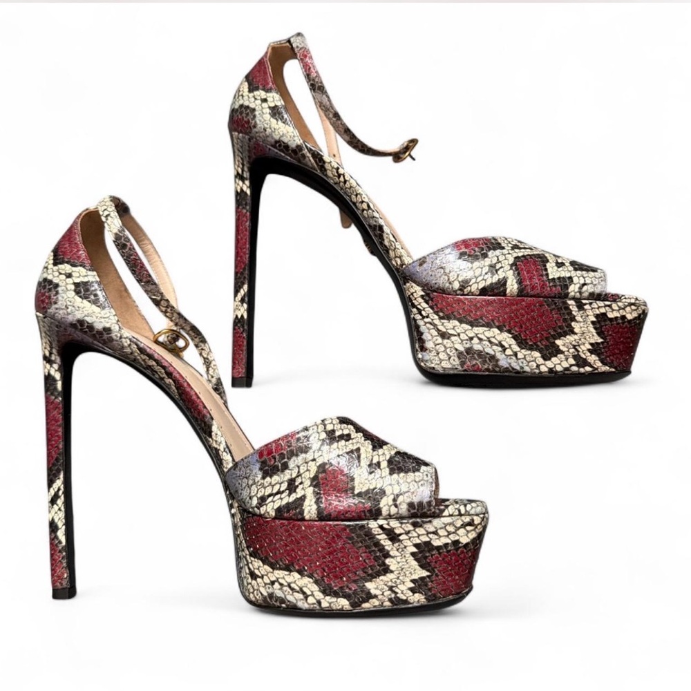 Roberto Cavalli heels snakeskin heels